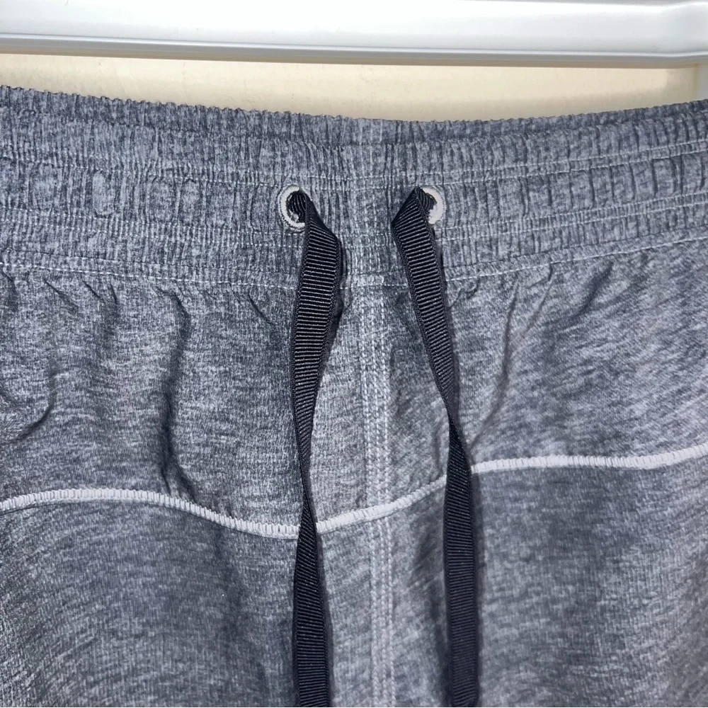 Lululemon Dance Studio Crop Pants Grey Drawstring Waistband Size 6